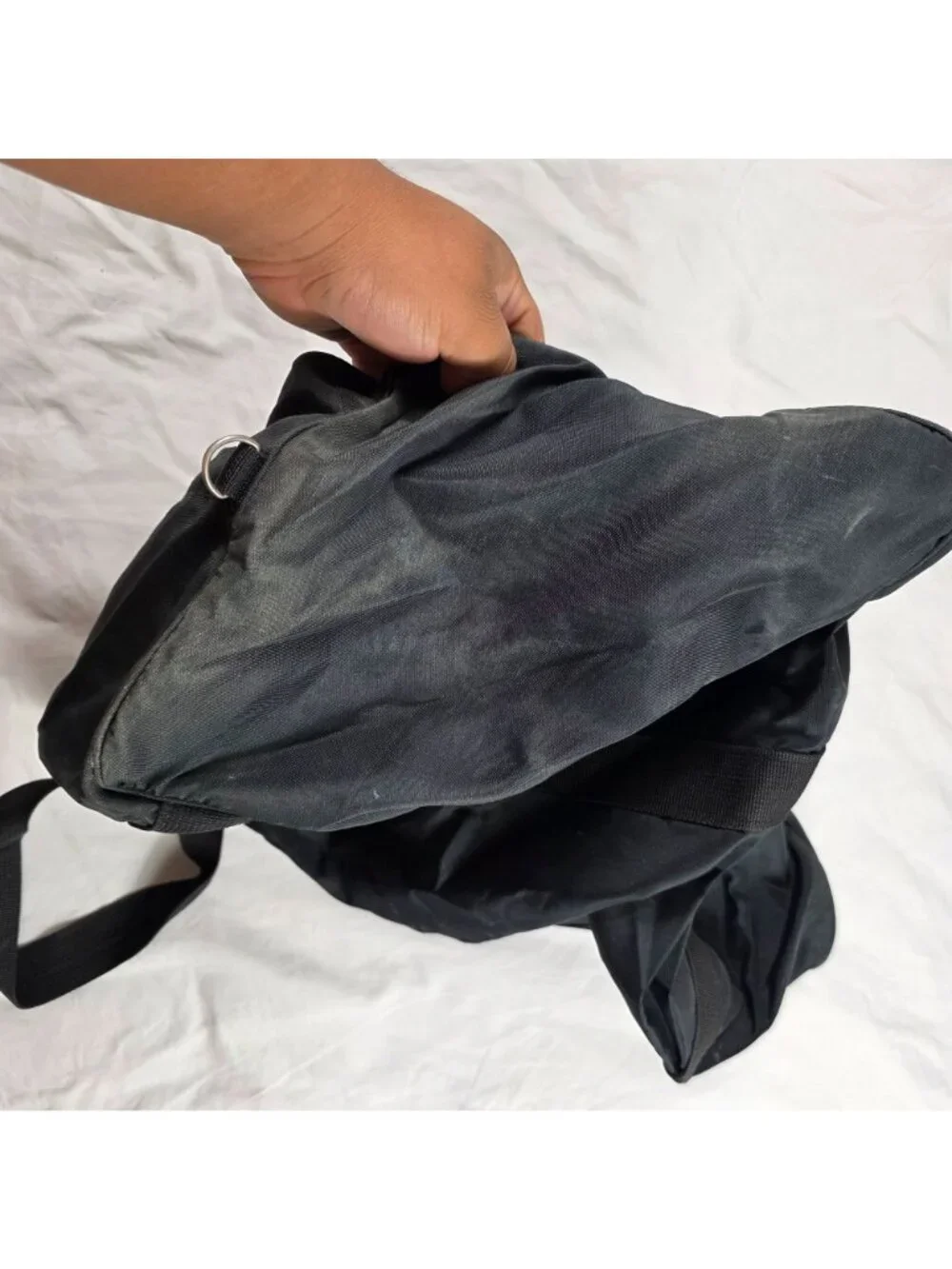 Vintage Eddie Bauer Expedition Outfitter Handled Duffel Bag Black Large